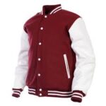 Grab maroon varsity jacket